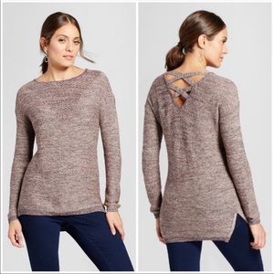 2 for $15 Knox Rose Purple Cross Back Sweater